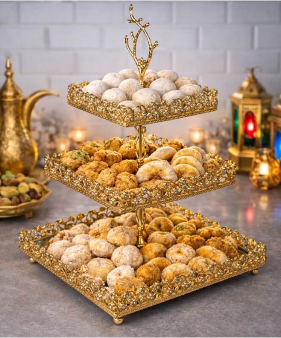 ZEYVE ELMAS 3-TIER SQUARE COOKIE STAND 41x26x26 *8